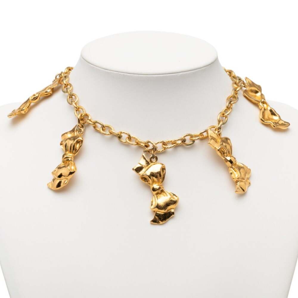 Chanel Vintage Pendant Necklace Gold #266372C13B